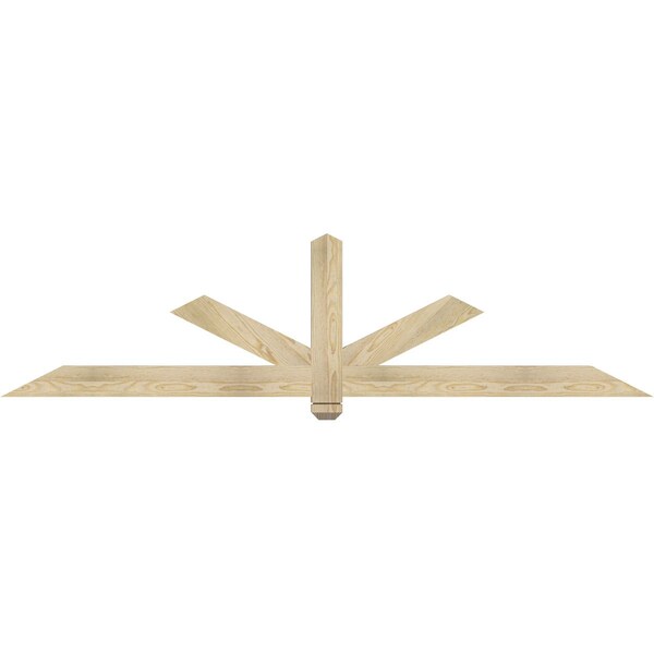 Ekena Millwork Kennewick Rough Sawn Timber Gable Bracket, Douglas Fir, 84"W x 21"H x 2"D x 4"F, 6/12 Pitch GBW084X21X0204KEN00RDF - main